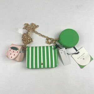 Kate Spade x Target Stripe Mini Crossbody Bag w Coinpurse and Strawberry Case